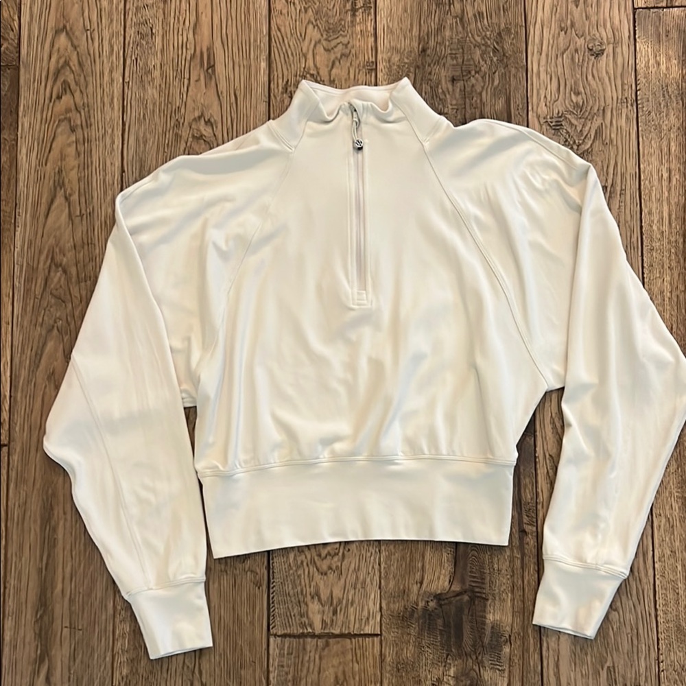 Lululemon Off - White Half Zip-Up Top